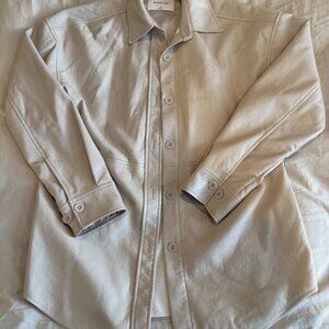 Babaton Aritzia Faux Leather Pelli Shirt Jacket
